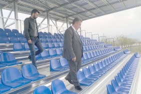 BUHARKENT'TE, 250 KİŞİLİK TRİBÜN İNŞAATI TAMAMLANDI