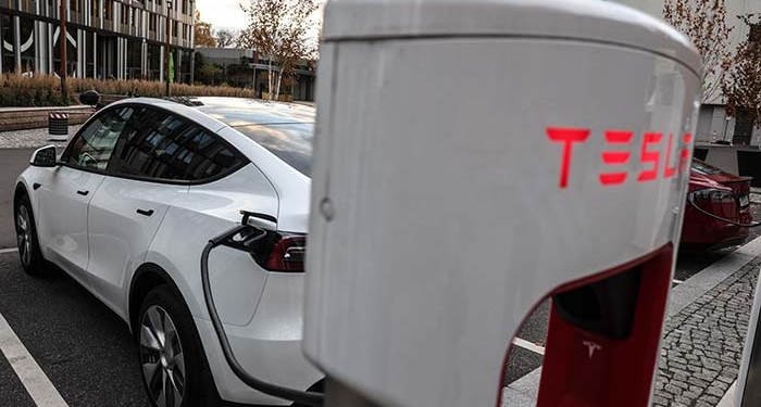 Tesla charging station in Berlin
