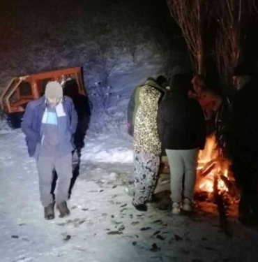 Aydının Yüksek Kesi̇mleri̇nde Bi̇r Grup Vatandaş Karda Mahsur Kaldı