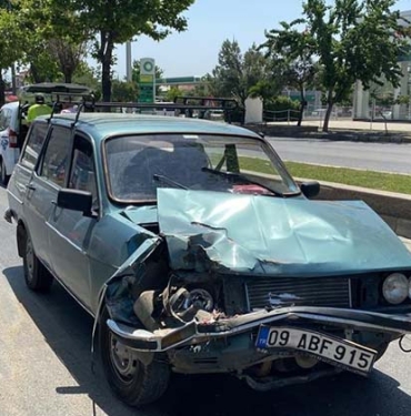 AYDIN'DAKİ KAZADA ARAÇLARDA MADDİ HASAR OLUŞTU