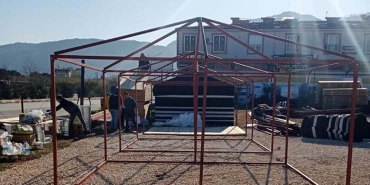 HATAY'DA 'BOZDOĞAN KIL ÇADIR KENTİ' KURULUYOR DEPREM BÖLGESİNDE AYDIN'DAN 449 PERSONEL GÖREV YAPIYOR