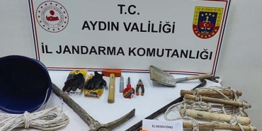SİT ALANINDA KAÇAK KAZIYA JANDARMA BASKINI