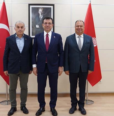 BAŞKAN ENVER SALİH DİNÇER İBB BAŞKANI İMAMOĞLU ZİYARETİ (2)