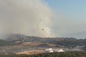 BOZDOĞAN YANGININA 8 HELİKOPTER VE 7 UÇAK HAVADAN DESTEK VERİYOR HAVA ARAÇLARININ ÇALIŞMASI HELİKOPTERDEN GÖRÜNTÜLENDİ