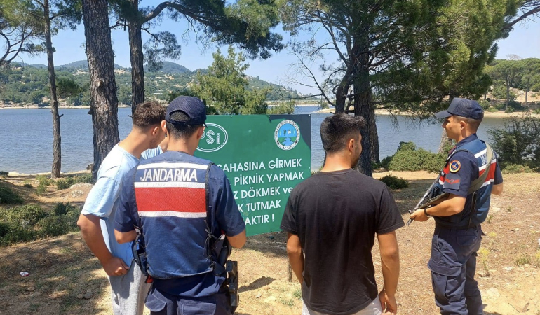 Jandarma ekipleri baraj ve göletlerde boğulma tehlikesine karşı uyardı