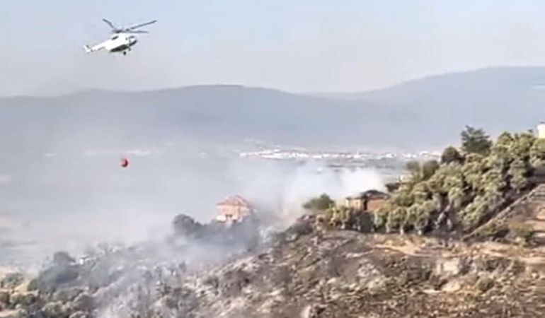 Çine’de yangın