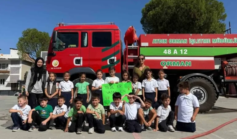 Çine’de öğrenciler orman yangınları hakkında bilgilendirildi